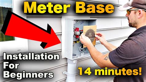 installing meter breaker box metal building|mounting metal building to meter base.